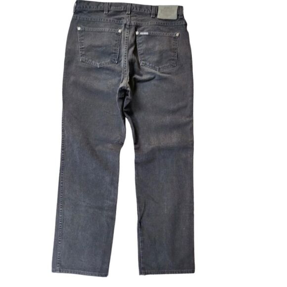 Harley Davidson- Women’s Black Faded Wash Cotton Denim Straight Jeans, Size 16 - Picture 6 of 11